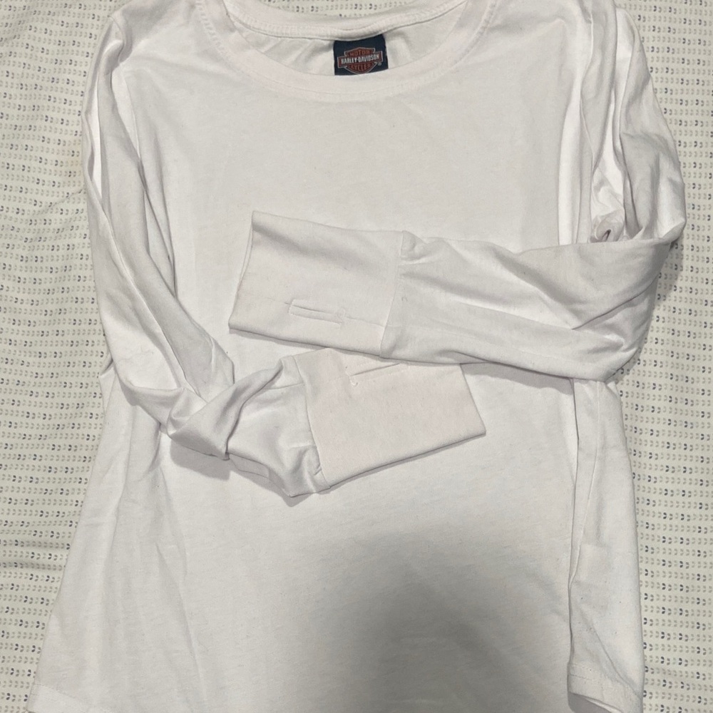 Harley-Davidson White Long Sleeve Shirt